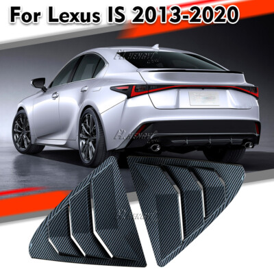 Carbon Fiber Look For Lexus IS 2013-2020 Side Window Louver Shutter Cover Trim