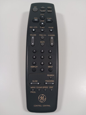 GE Pre-Programmed TV VCR Remote Control Central AS3-1 -- Tested, Works