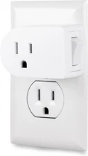 Grounded Outlet On/Off Power Switch, 3 Prong, Plug in Adapter, Easy to Install