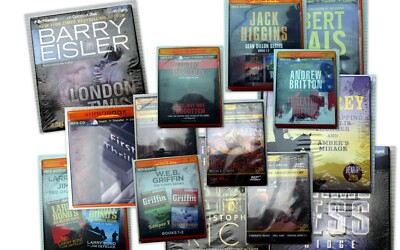 CHOICE NEW! Brilliance Audio action adventure books on CD-Rom Western~Spy~Crime