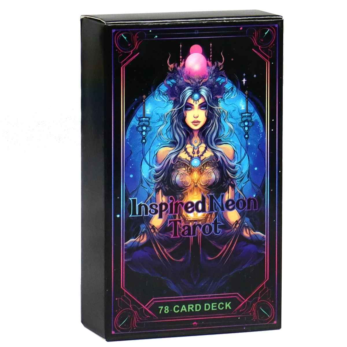 Inspired Neon Tarot 78 Cards Deck High Quality Divination Inspired Neon Tarot 78 Cards Deck High Quality Divination