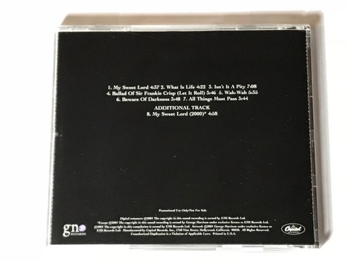 GEORGE HARRISON ~ ALL THINGS MUST PASS ~SPECIAL ADVANCE SAMPLER PROMO CD ~ 2001 - Imagen 5 de 5