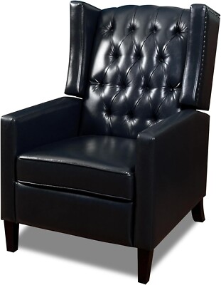 CONSDAN Recliner Chair, Leather Recliner Sofa with Soft High-Resilience Cushion