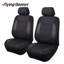 Universal Carbon Fiber Pu Leather 2 Front Seat Covers Black Armrest Back Pocket Universal Carbon Fiber Pu Leather 2 Front Seat Covers Black Armrest Back Pocket
