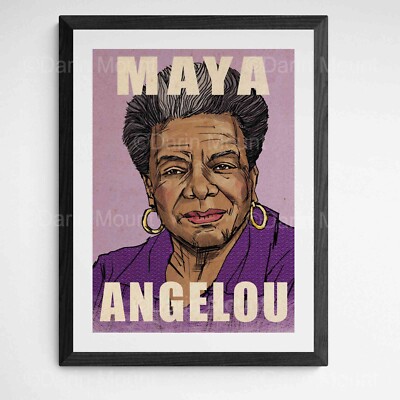 MAYA ANGELOU Druck, Ich weiß, warum der Vogel im Käfig singt, Gedichtdruck, Zitat hinzufügen
