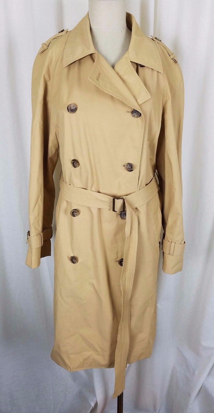 Anne Klein Long Belted Double Breasted 