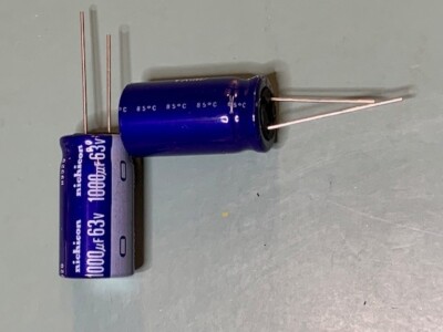 LOT OF (50) NEW NICHICON UVX1J102MHA 1000 uF, 63 WVDC ALUMINUM ELECTROLYTIC CAP
