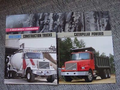 Volvo White GMC Truck USA Construction Prospekt Brochure 1989 English rare