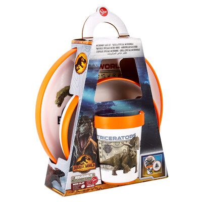 Service De Table Jurassic World 3 Pièces Pour Enfants - Assiette, Bol Et Gobelet Sans BPA, Design Dinosaures - 7