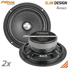 2x PRV Audio 8" Shallow Midrange Bullet Speakers 8MR400B-4 SLIM 4 Ohms 800W