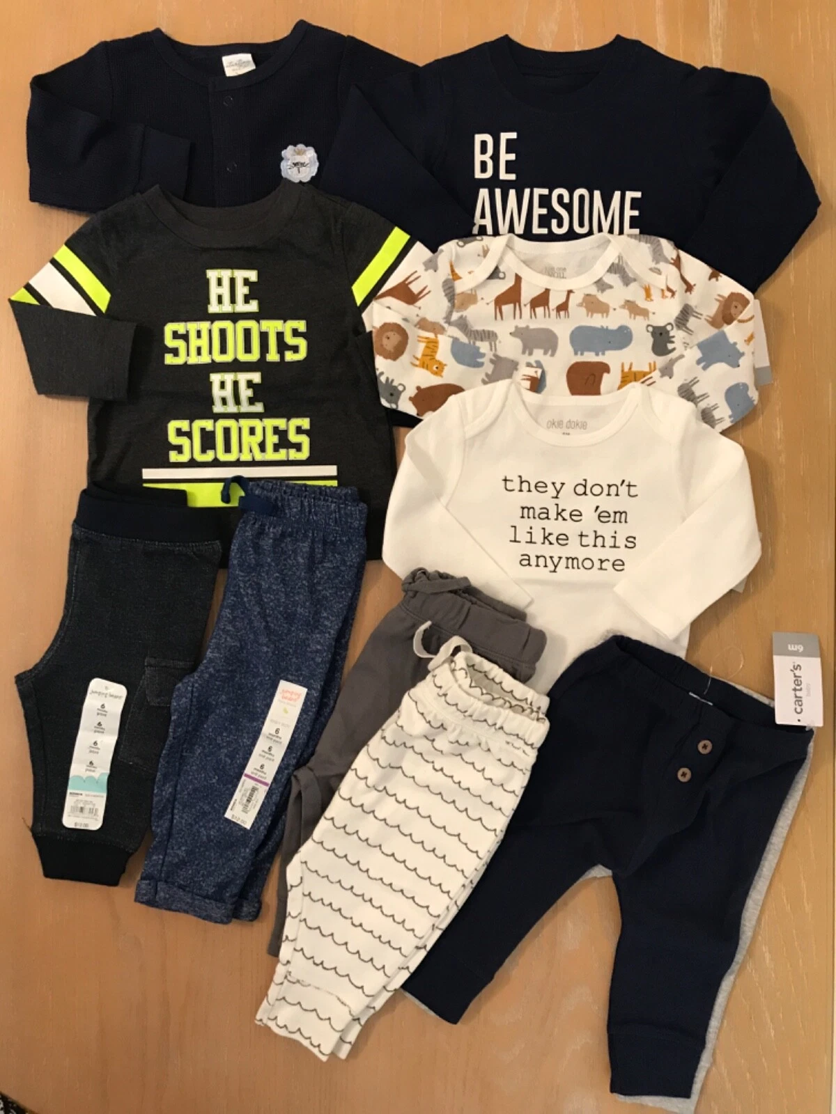 Carter's & Others Infant Boys Winter Clothing Lot of 11 (4 Used) Size 6 Months
