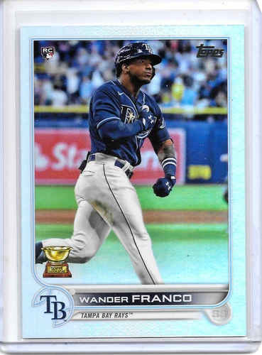 2022 Topps Series 1 WANDER FRANCO RAINBOW FOIL SP ROOKIE RC #215 TAMPA BAY RAYS!