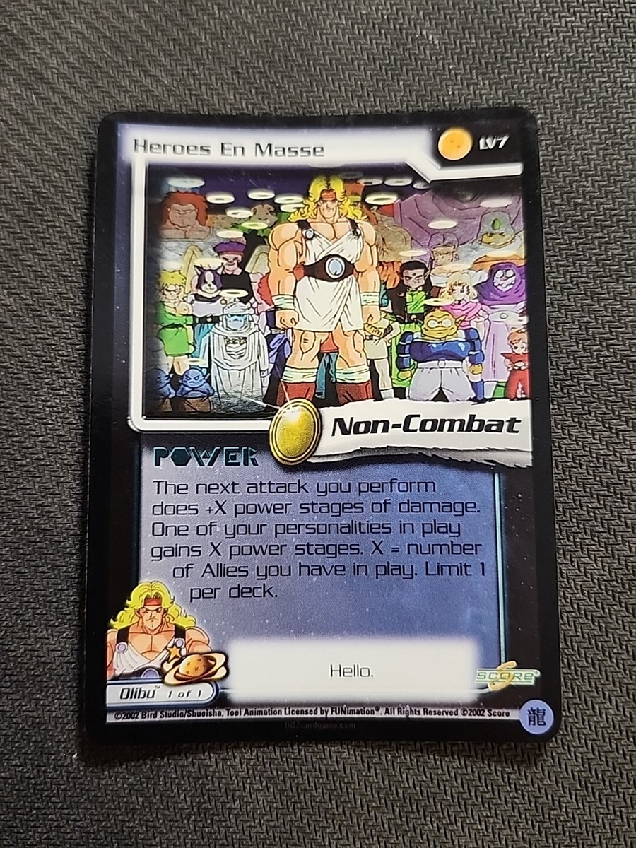 Dragon Ball Z Heroes En Masse LV7 Foil CCG World Games Saga DBZ