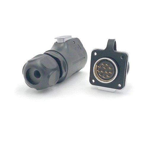 Conector de señal de alimentación de 12 pines enchufe hembra y enchufe macho exterior impermeable IP67 - Imagen 2 de 8
