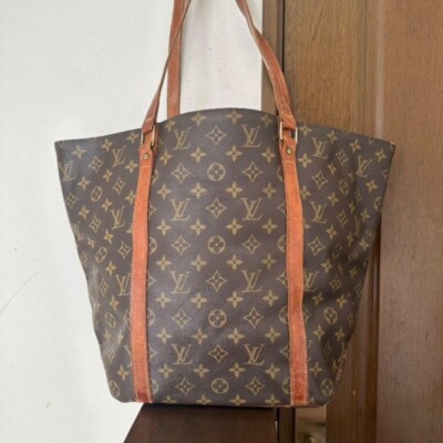 Louis Vuitton Monogram Sac Shopping Bag MB0988 Tote Bag Brown