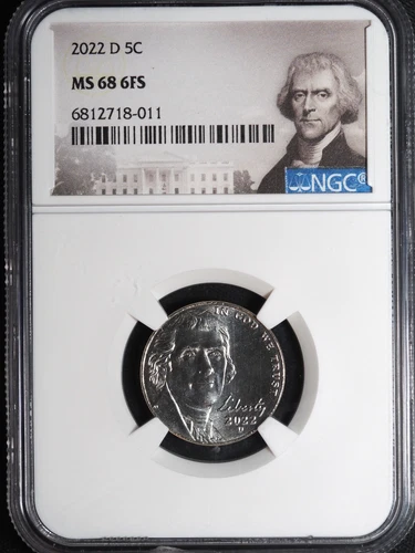 2022-D NGC Graded MS68 Jefferson Nickel 6FS Full Steps #011