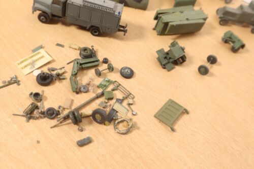 Pacchetto veicoli militari vintage HO 1:87 gru camion carro armato semi trattore Austin - Foto 11 di 20