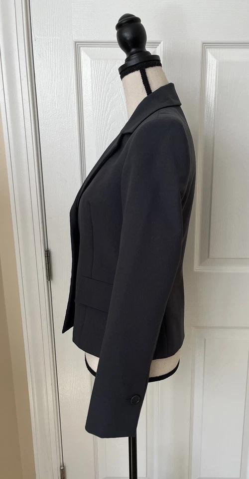 Jaqueta Blazer BENETTON VINTAGE-RARO-UNIDAS CORES de BENETTON Slim Fit Cinza Azul - Imagem 2 de 4