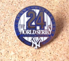 NY New York Yankees 24 World Series Championships pin c28759