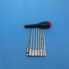 Jensen Interchangeable Blade Long Nut Driver Set 3/16" to 3/8" 9 Piece Used