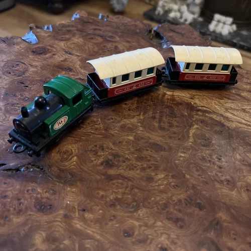 Matchbox Superfast 43 Steam Locomotive Rare Green 0-4-0 Lesney 1978 & 44 Coach