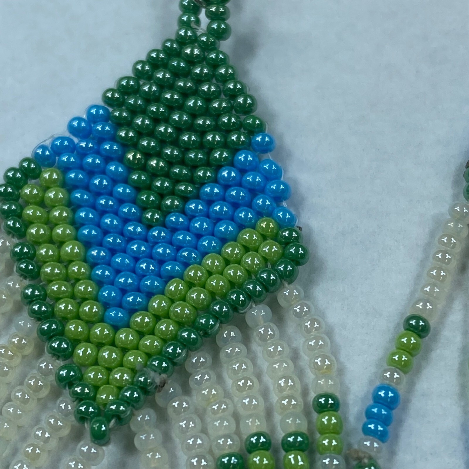 Dangle Drop Beaded Multicolor Earrings Pierced Ho… - image 4