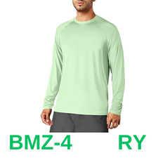 Swim Shirts for Men Short Sleeve Rash Guard Sun UV Shirts, light green, M