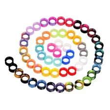 14-40pcs Ultra Thin Silicone Ear Gauges Kit Double Flared Tunnels Plugs Earskin