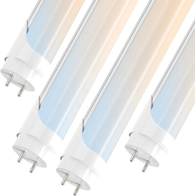 4 Pack T8 4FT LED Shop Light Bulbs 24W G13 Bi-Pin 4Foot Dimmable 6CCT Tube Light