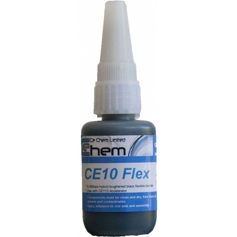 CE CHEM LTD BLACK Rubber Reinforced Superglue professional 20g bottle super strong