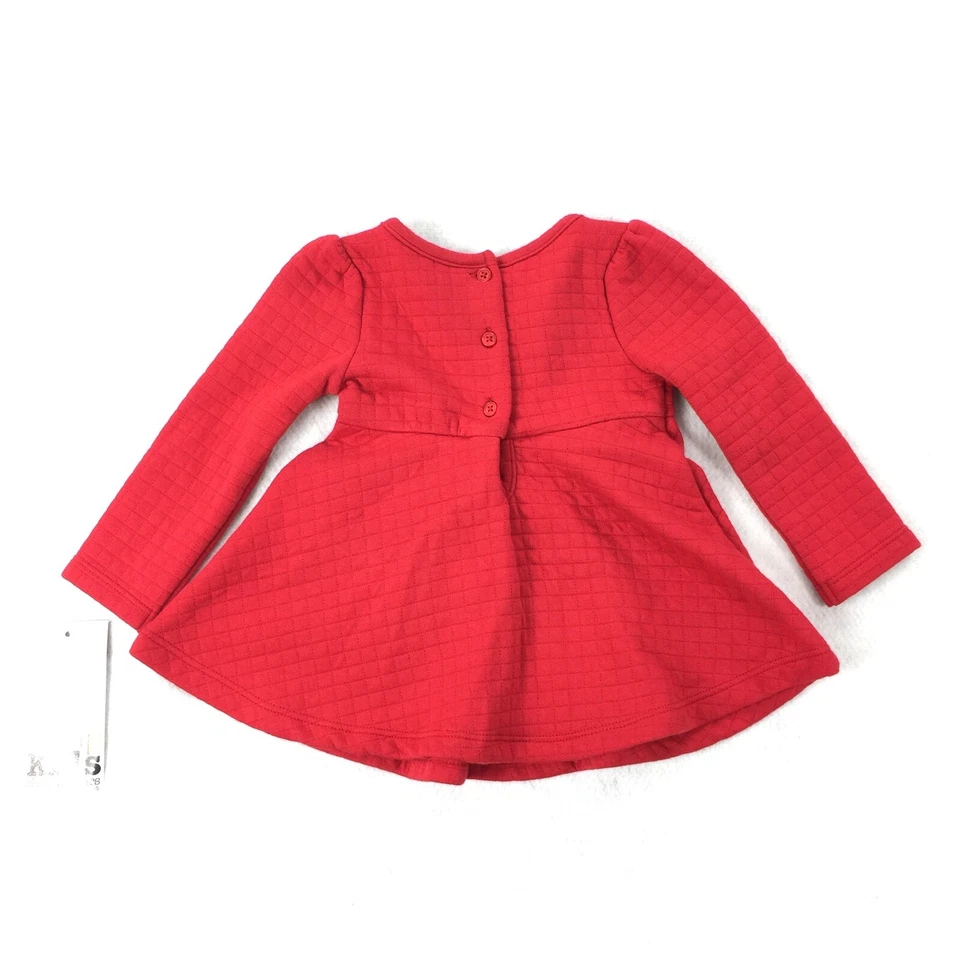New Kids Headquarters Baby Dress Size 12 Months Red Quilted Purse Holiday Dress - Image 2 of 4