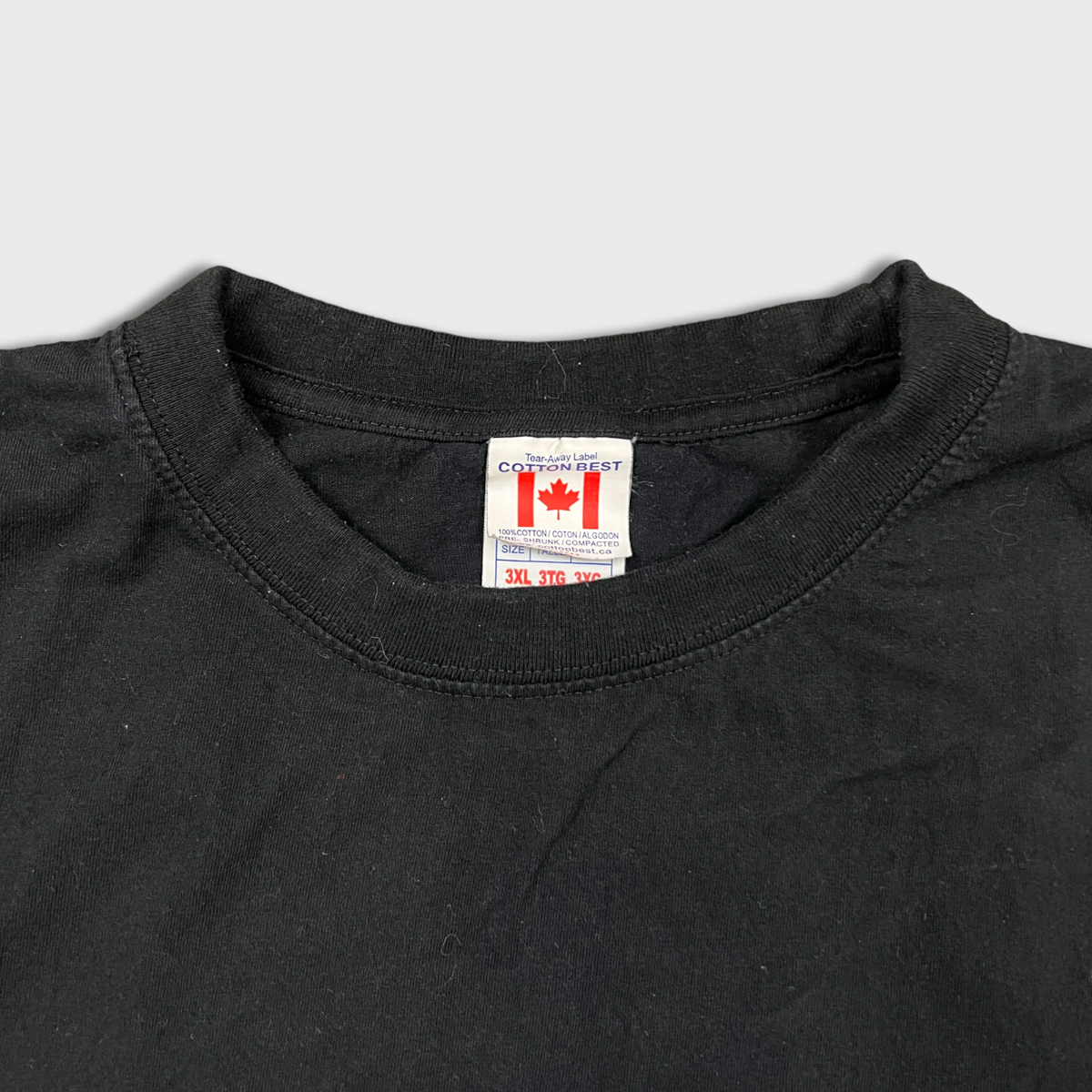 Vintage Blank T Shirt Mens 3XL Black Casual Heavyweight Y2K Short