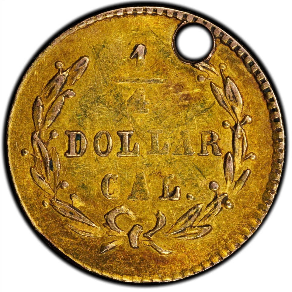 Oro California 1872 G25C / Cabeza de Washington / BG-818 PCGS Oro AU Det Foto 4 de 4