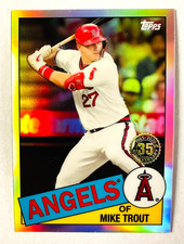 2020 Topps Chrome Mike Trout Refractor Card 35th Anniversary Angels Star!