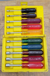 Xcelite Made in USA Set dadi vintage 10 pezzi albero cavo HS 6 18 USATI