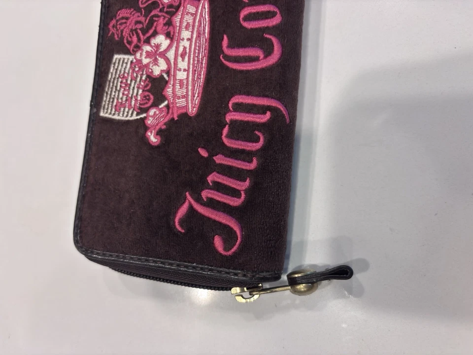 Cartera de Terciopelo Juicy Couture Vintage Rara Princesa Corona/Logotipo Unicornio Y2K Foto 3 de 4