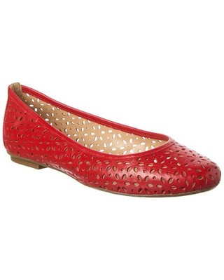 French Sole Leyla Laser Cut Leather Flat Women's