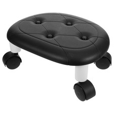 Low Stool with Wheels Swivel Rolling Stool Indoor Small Shoe Changing Stool