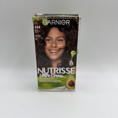 Garnier Nutrisse Nourishing Permanent Hair Color 434 Deep Chestnut Brown 1 Pack