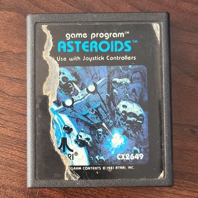 Asteroids (Atari 2600, 1978) Torn Label Cart Only Tested Working