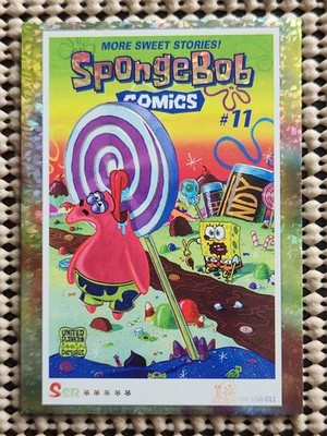 REFRACTOR SpongeBob Trading Card SUBSET Comics #11 SP CHASE (HM-SSR-011) RARE!