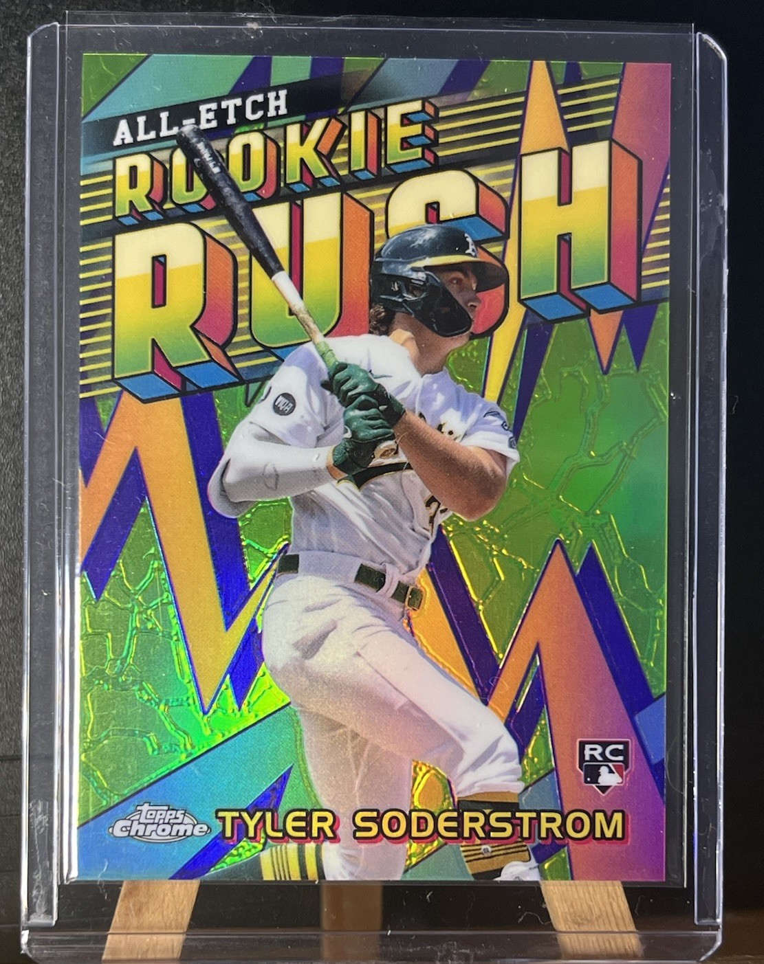 2024 Topps Chrome TYLER SODERSTROM All-Etch Rookie Rush RC Oakland Athletics