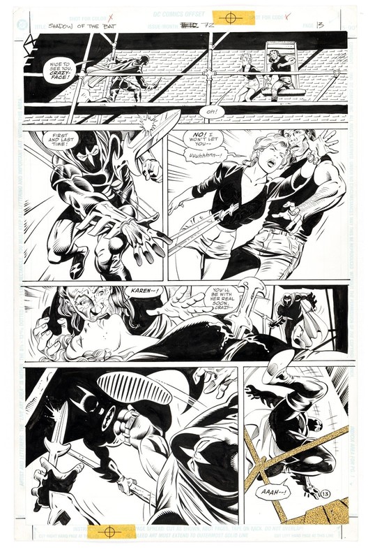 Barreto BATMAN SHADOW OF THE BAT 72 pg 13 BATMAN VS DRAKKEN (1ST APPEARANCE ISS)