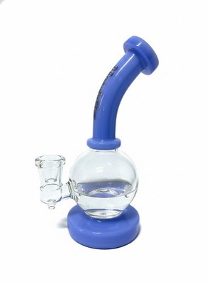 Authentic 7 inch Phoenix Star Glass Water Pipe Ball Perc Mini Bubbler, Bent Neck