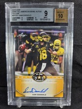 2015 Leaf Army All-American Bowl Sam Darnold Auto Yellow 2/5 Rare!