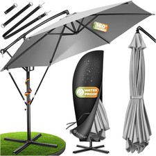 RETOURE Sonnenschirm Ampelschirm Ø350cm Marktschirm Gartenschirm ALU