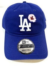 Los Angeles Dodgers MLB NE Hibiscus Flower Low Profile Adjust. Hat~ Dark Royal