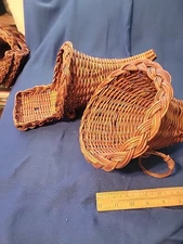 Wicker Rattan Cornucopia Set Of 2