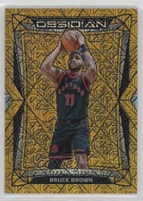 2023-24 Panini Obsidian Electric Etch Gold Flood 1/10 Bruce Brown #16 n0c