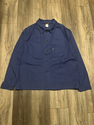 #ad #ad Vintage Le Laboureur French Chore Jacket Size 4 Blue 100% Cotton Made in France $50.00